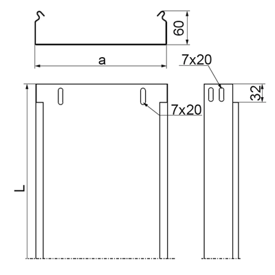Tray, KBL100H60/3