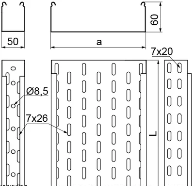 Tray, KCL200H60/3N