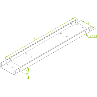 Tray with welded connector, KZLP50H50/3