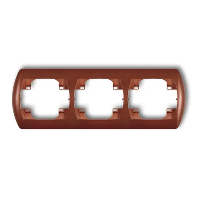 TREND Montatura tripla orizzontale, marrone metallizzato