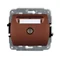 TREND Single TV Antenna Socket Mechanism Brown Metallic