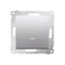 Treppenschalter mit LED-Hintergrundbeleuchtung (Modul) 10A 250V Schnellanschlüsse silber (metallic)