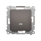 Treppenschalter mit LED-Hintergrundbeleuchtung (Modul) 230V, mattbraun metallic