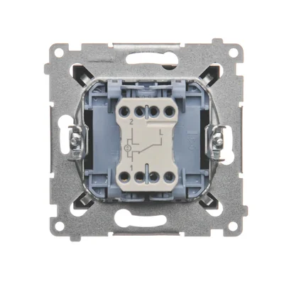 Treppenschalter mit LED-Hintergrundbeleuchtung (Modul) 230V, mattbraun metallic