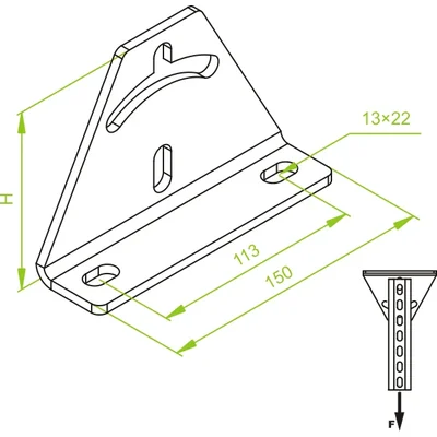 Triangular ceiling base, PSTV