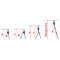 TRIBILO Multifunctional ladder 3x12 rungs