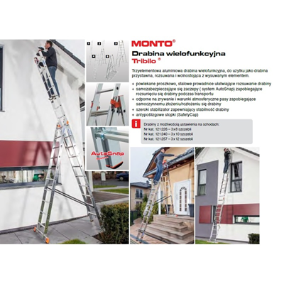 TRIBILO Multifunkční žebřík 3x12 příček