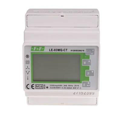 Трифазний двонаправлений непрямий лічильник, напівнепрямий, Modbus RTU, 100(5)A; MID