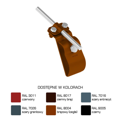 Тримач ринви, гарячеоцинкований і пофарбований порошковою фарбою.