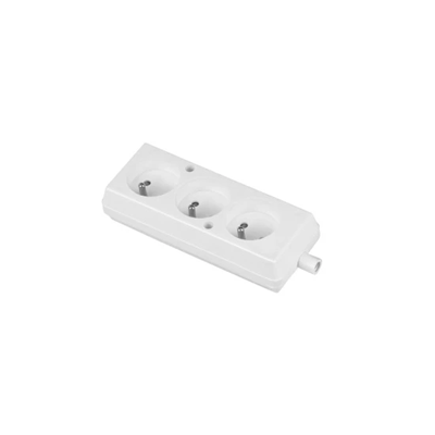 Triple detachable socket 3x2p+Z white