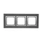 Triple frame Nature-Metal INOX YIN IP20/IP44
