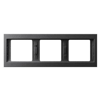 Triple horizontal frame anthracite matte varnished