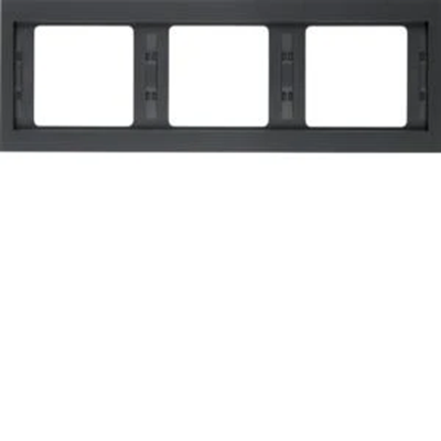 Triple horizontal frame anthracite matte varnished