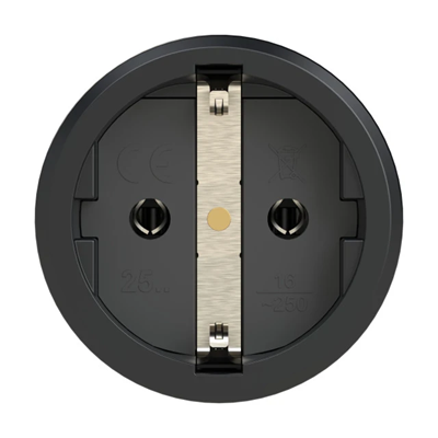 Triple schuko rubber socket with a plug 16A 2P+E 230V IP44, 5-pole input terminal