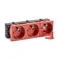 Triple socket 45x45 with lock and keys red
