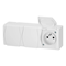 Triple socket HERMES 3x2P+Z IP 44 white