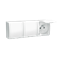 Triple socket-outlet with grounding, splash-proof IP54, white flap, 230V, white