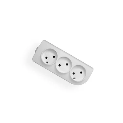 Triple socket without grounding