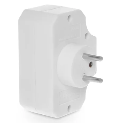Triple splitter with switch bis 1X2P+Z 2X 2P-flat white