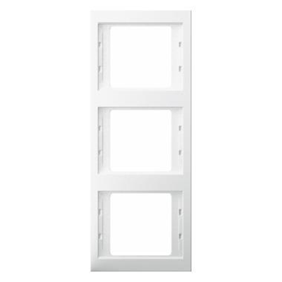 Triple vertical white frame