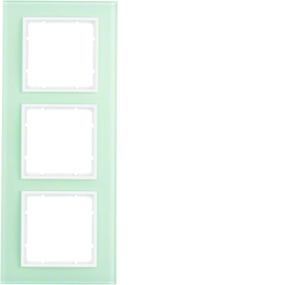 Triple white glass frame