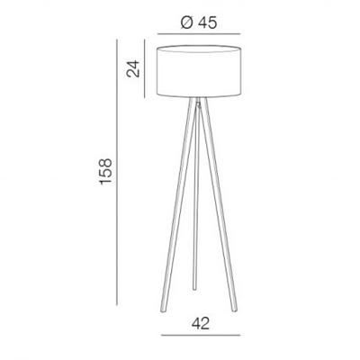 TRIPOOD WOOD Lampadaire en bois (cadre)