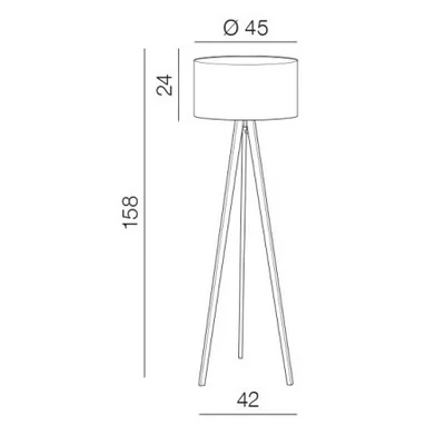 TRIPOOD WOOD Lampadaire en bois (cadre)