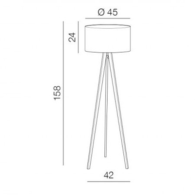 TRIPOOD WOOD Wooden floor lamp (frame)