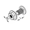 Truss head screw + serrated nut, SGKFM8x14