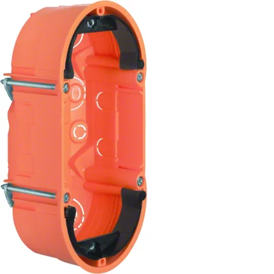 TS Einbaudose aus Gipskarton, oval, orange