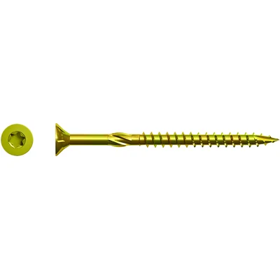 TS Hardened wood screw 5.0x50mm countersunk head TX type drive yellow galvanized [OP 100]