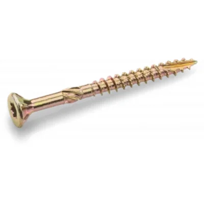 TS Hardened wood screw 5.0x80mm countersunk head TX type drive yellow galvanized [OP 50]