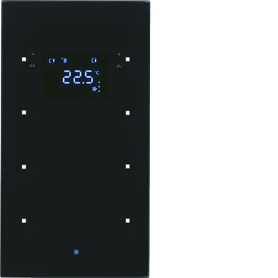 TS KNX 3-fold sensor with temperature regulator black