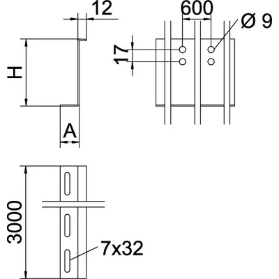 TSG 60Z BKRS FS Tabique en forma de Z para BKS