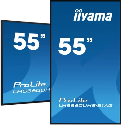 Цифровий дисплей iiyama LH5560UHS-B1AG, 55" ELED VA, 4K, 500 кд/м2, Android11, iisignage2, цілодобовий, 3xHDMI