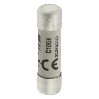 Циліндрична вставка C10G6 10 x 38 мм 6A GG 500V AC