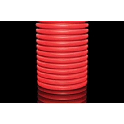 Tube ondulé double couche en sections, taille 110/92, 6 m, rouge