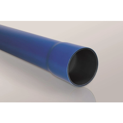 Tubo con rivestimento rigido con bicchiere (RHDPE), misura 50/3,5, blu