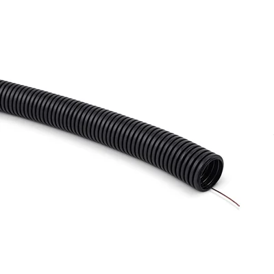 Tubo de instalación eléctrica de PVC corrugado, resistente a la radiación UV, con mando a distancia, 750N RKSSUVP 25/20-50mb