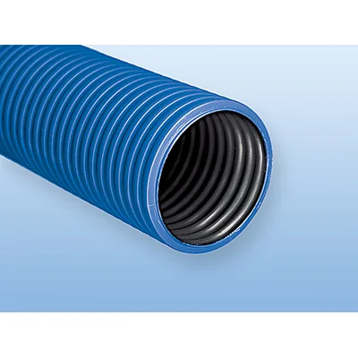 Tubo ondulado de doble pared en espiral - azul DVR50/50