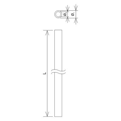 Tubo parafulmine 20/14 grigio 2m