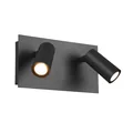 TUNGA Lampa ścienna 2x4W LED 2x420lm 3000K IP54 antracytowa