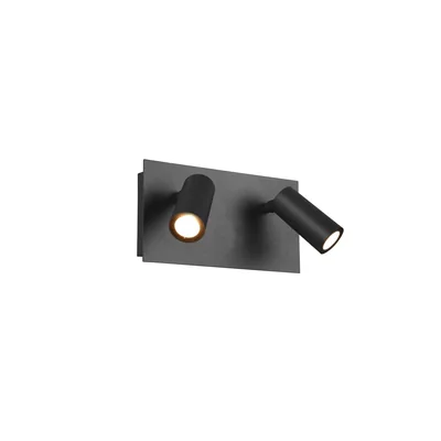 TUNGA LED Wandleuchte 2x5W schwarz