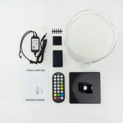 TUYA BLACK Hudební RGB stojací lampa