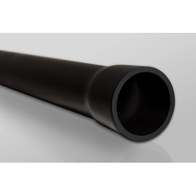 Tuyau de raccordement rigide résistant aux rayons UV avec un emboîtement (RHDPE) taille 32/3, 6m