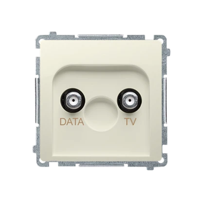 TV-DATA-Buchse zwei Ausgangsanschlüsse Typ „F“ (Modul) beige