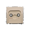 TV-DATA socket two output ports type "F" (module) beige
