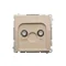 TV-DATA socket two output ports type "F" (module) beige