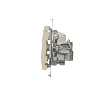 TV-DATA socket two output ports type "F" (module) cream