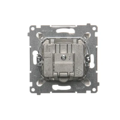 TV-DATA socket two output ports type "F" (module) golden metallic